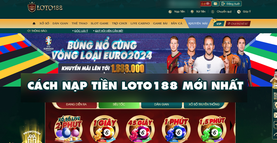 Nạp tiền Loto188 mới nhất 2026
